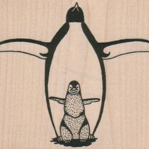 Penguin Mother And Child 3 1/2 x 3-0