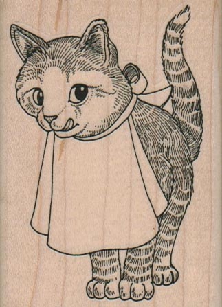 Cat With Bib 2 1/4 x 3