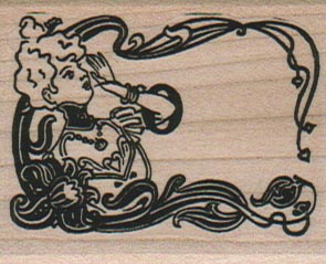 Art Nouveau Lady 1 3/4 x 2