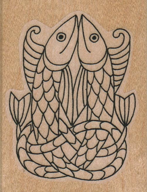 Celtic Fish Design 1 3/4 x 2 1/4