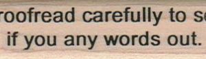 Proofread Carefully 3/4 x 2 3/4-0