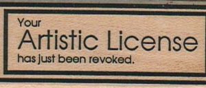 Your Artistic License 1 x 2 1/2-0