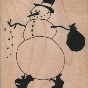 Snowman With Bag 3 x 3 1/2-0