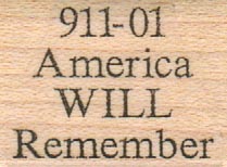 911-01 America WILL Remember 1 x 1 1/4