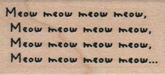 Meow Meow Meow Meow 1 x 2 1/4