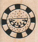 Checkered Circle/Watermelon/Sm 1 x 1
