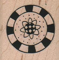 Checkered Circle/Atom/Lg 1 1/2 x 1 1/2