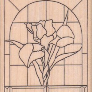 Stained Glass/Flower/Lg 3 3/4 x 4 1/4-0