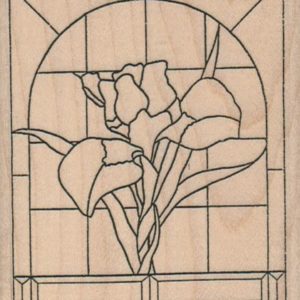 Stained Glass/Flower/Sm 3 x 3 1/2-0