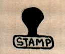 Rubber Stamp/Lg 1 x 3/4-0