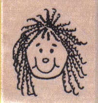 Curly Haired Girl 1 1/2 x 1 1/2