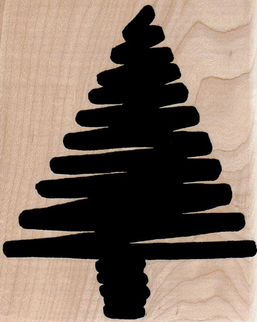 Solid Line Christmas Tree 3 1/2 x 4 1/4
