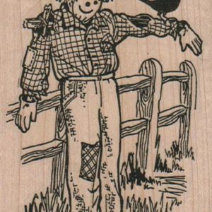 Scarecrow By Fence 2 3/4 x 3 1/2-0