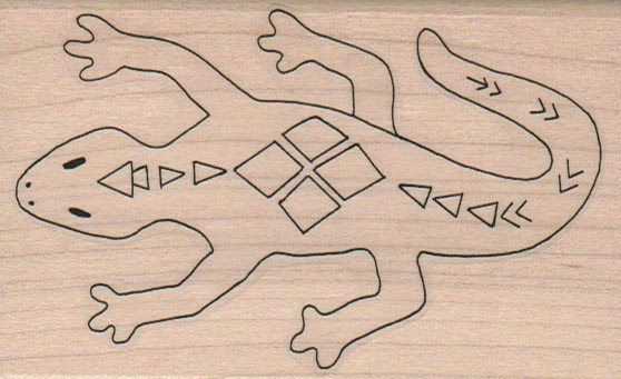 Lizard With Symbols/Lg 2 1/2 x 2 3/4