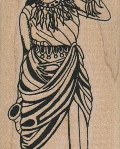 Indian Lady With Bird 1 3/4 x 4-0