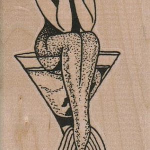 Mermaid In Cocktail Glass 2 1/4 x 4 1/2-0