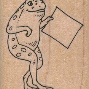 Frog Walking With Sign 2 x 2 1/2-0