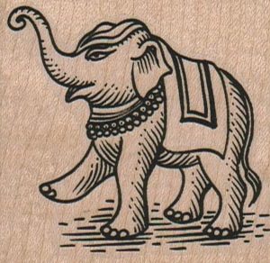 Elephant With Necklace 2 1/4 x 2-0