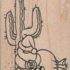 Santa Asleep By Cactus 2 1/4 x 3 1/4-0