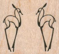 Pair of Antelopes 1 1/4 x 1