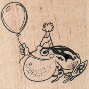 Party Frog With Balloon 2 3/4 x 2 1/2-0