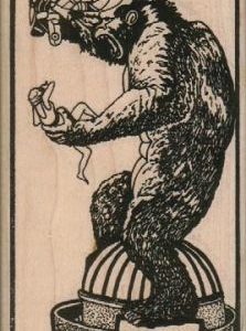 King Kong With Plane & Girl 2 3/4 x 4 3/4-0