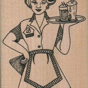 Waitress With Drinks 2 1/2 x 3 1/2-0