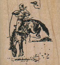 Cowboy On Bucking Horse 1 1/2 x 1 1/2
