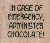 In Case Of Emergency Chocolate 1 1/4 x 1