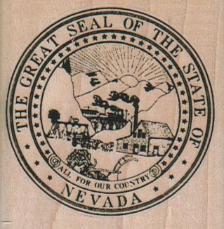 The Great Seal of Nevada 2 1/4 x 2 1/4
