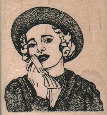 Lady With Hankie 2 1/2 x 2 3/4