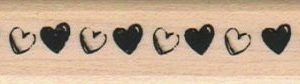 Row Of Hearts 3/4 x 3-0