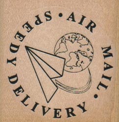 Air Mail Speedy Delivery 1 3/4 x 1 3/4