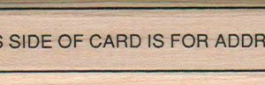 This Side Of Card Is For 3/4 x 3-0