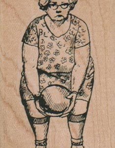 Bowling Lady 1 3/4 x 2 3/4-0