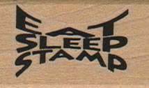 Eat Sleep Stamp 1 x 1 1/2