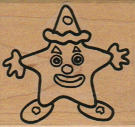 Star With Clown Hat 2 3/4 x 2 3/4