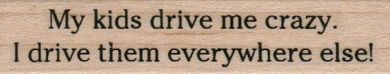 My Kids Drive Me Crazy.  3/4 x 2 3/4
