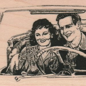 Young Lovers In Car 2 x 2 3/4-0