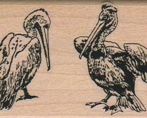 Two Pelicans 1 3/4 x 2 1/2-0