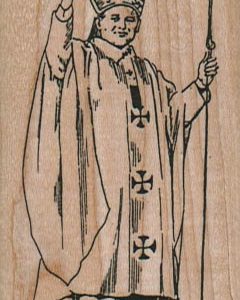 Pope Waving 1 3/4 x 3-0