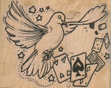Dove And Cards 3 1/4 x 2 1/2
