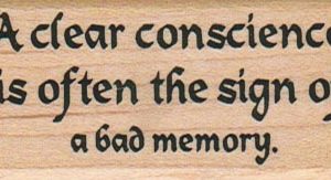 A Clear Conscience 1 1/4 x 2 1/2-0