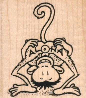 Aloha Monkey 2 1/4 x 2 1/2