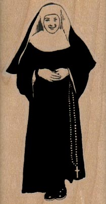 Nun With Rosary 1 1/2 x 2 3/4