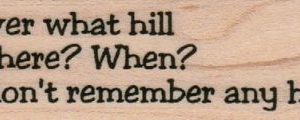Over What Hill 1 x 2 1/2-0