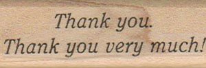 Thank You. Thank You Very 3/4 x 2 1/4-0