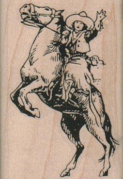 Cowgirl on Horse 1 3/4 x 2 1/2
