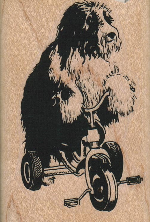 Dog On Tricycle 1 3/4 x 2 3/4-0
