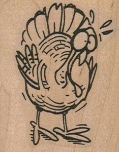 Scared Turkey 1 3/4 x 2 1/4-0